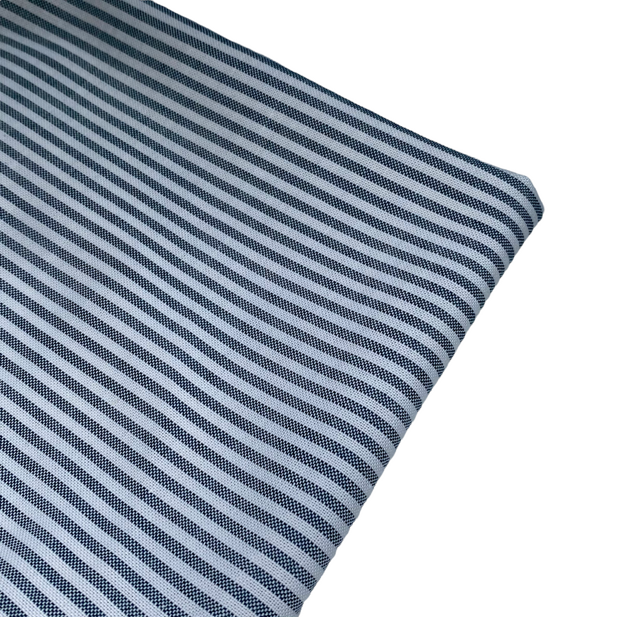 Striped Woven Blended Cotton - White/Green