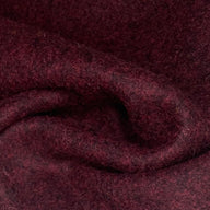 Marbled Melton Wool Coating - Burgundy