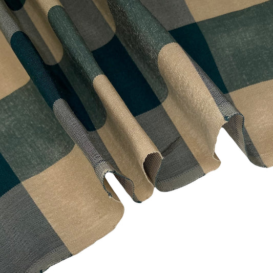 Plaid China Silk - Green/Gold
