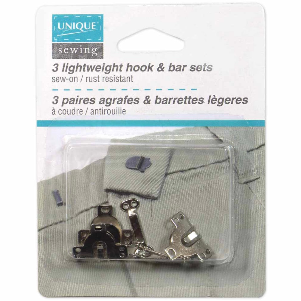 Lightweight Hook & Bar Set - Black - 3 Sets