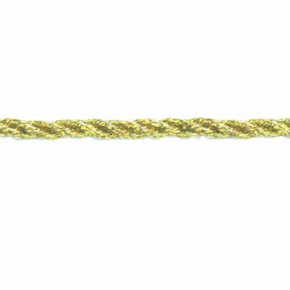Metallic Twisted Cord - 4mm - Gold