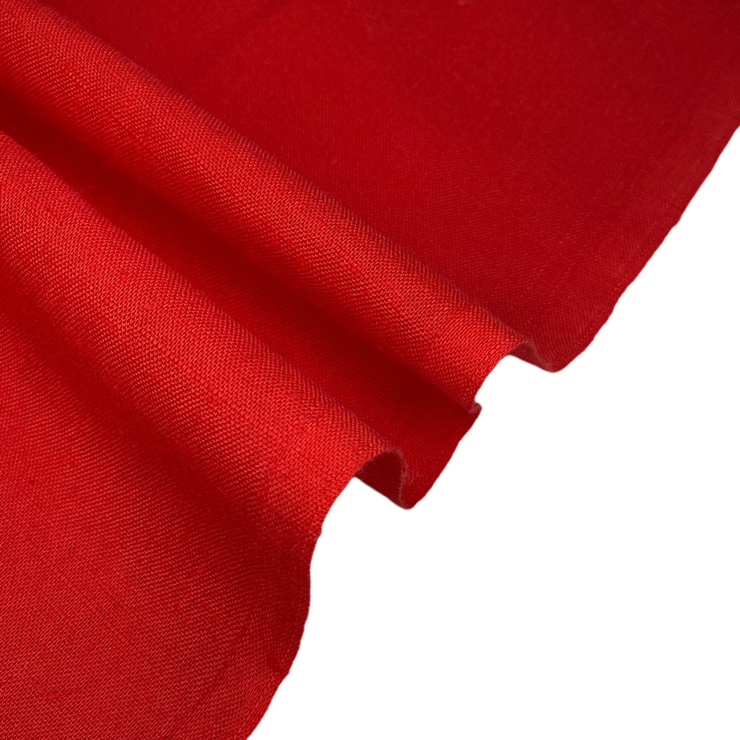 Cotton/Polyester Blend - Linen Look - Scarlet