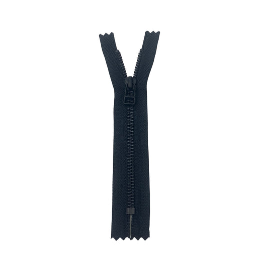 Regular Metal Zipper - 6” - Black