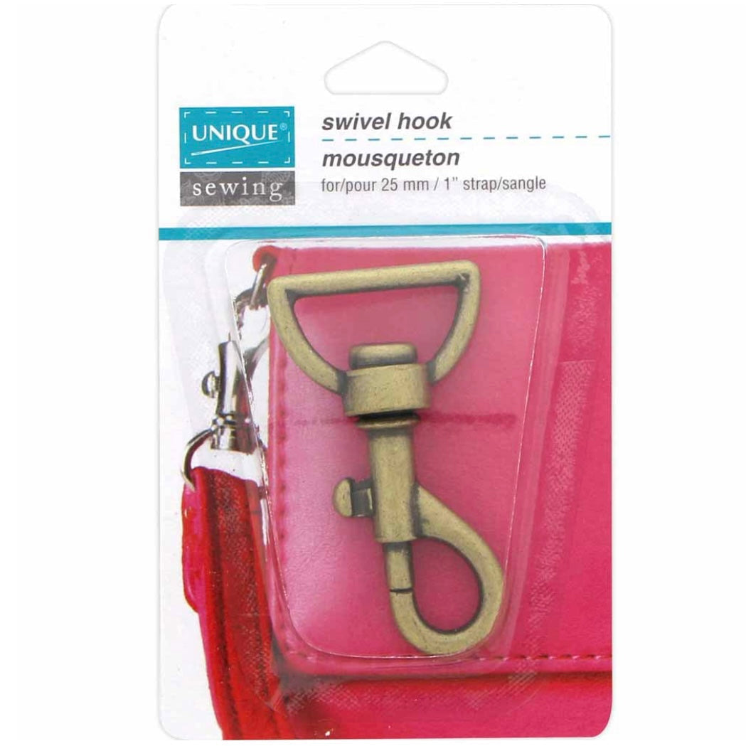 Swivel Hook - 25mm (1″) - Antique Gold - 1pc
